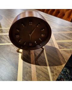 Brass And Wood Table Clock 