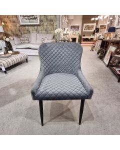 Ivor Chair in Graphite Velvet