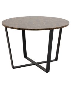 Wells Round Dining Table | Brown Marble