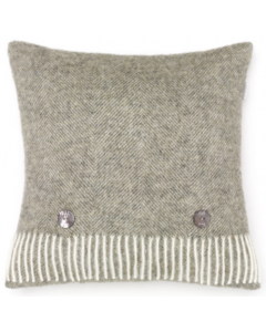 Shetland Herringbone Cushion | Vintage Grey