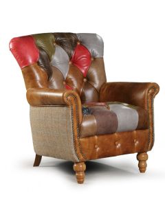 Alderley Patchwork Chair | Leather