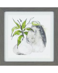 Soft Grey Vases I | Framed