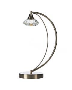 där Luther 1 Light Table Lamp | Satin Chrome