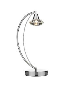 där Luther 1 Light Table Lamp | Polished Chrome