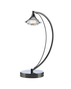 där Luther 1 Light Table Lamp | Black Chrome