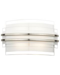 där Sector Double Trim LED Wall Bracket Small | White
