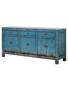 Blue 3 Drawer 6 Door Cabinet