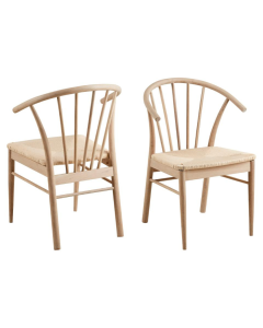 Helena Dining Chair with Seat Paper Plaits | Off white