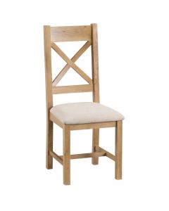Lakeside Cross Back Chair | Fabric Seat