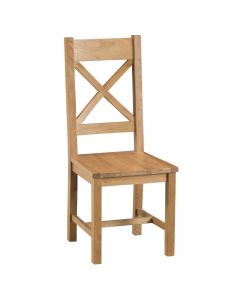 Lakeside Cross Back Chair | Wooden Seat