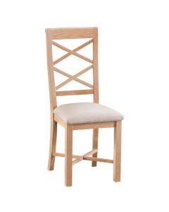 Macadam Double Cross Back Chair | Fabric Seat