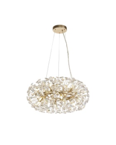 Galaxy Pendant 12 Light G9 French Gold/Crystal