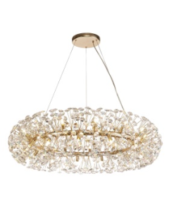 Galaxy Pendant 26 Light G9 French Gold/Crystal