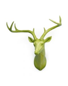 Wall Mounted Deer Head | Lime Green
