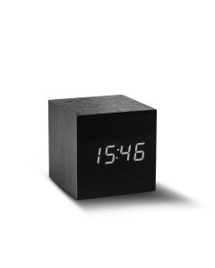 Gingko Cube Click Clock | Black & White LED