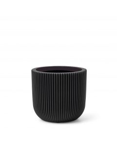 Capi Cylinder Groove Pot In Anthracite
