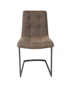Hampton Dining Chair | Antique Metal & Faux Leather