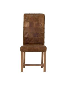 Rollback Patchwork Dining Chair | Leather
