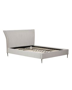 150cm Pleated Bedstead Silver
