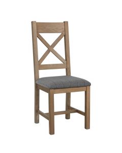Rhine Cross Back Chair | Grey Check