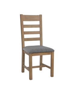 Rhine Slatted Back Chair | Grey Check