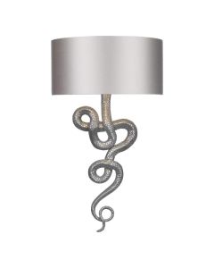Snake Bronze Wall Light with Graphite Satin Shade