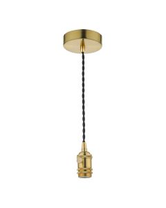 där Accessory 1 Light Suspension Brass With Black Cable