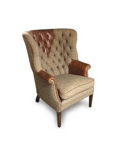 Tetrad Mackenzie Chair | Fabric | Leather V Insert & Arms 